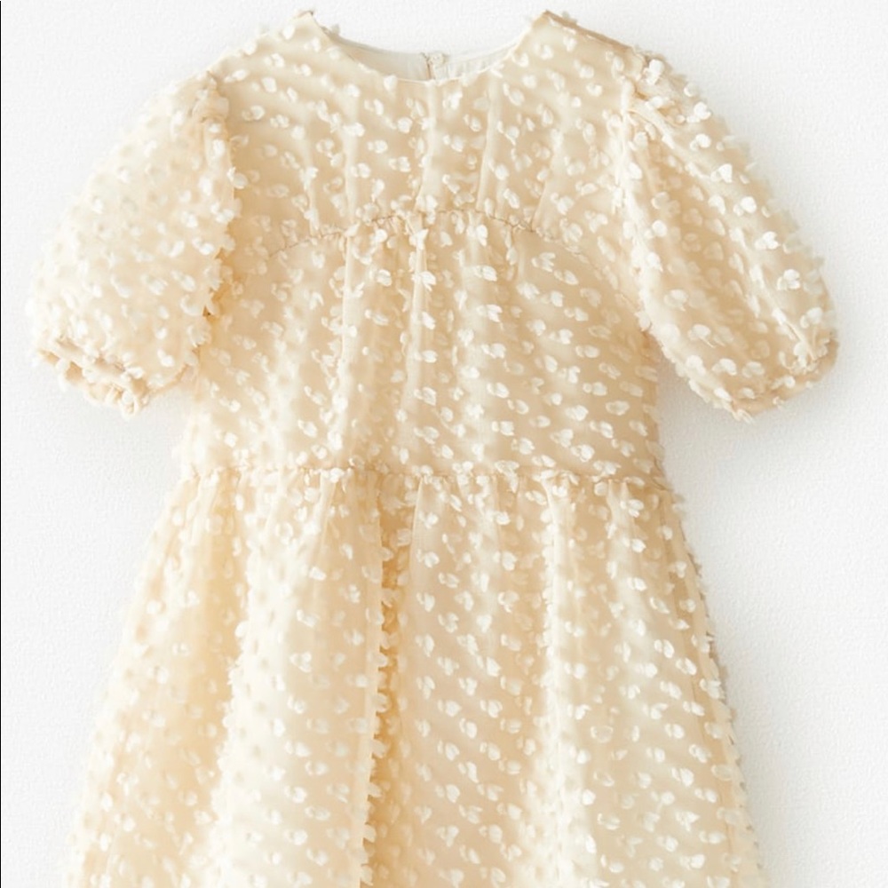 NWT Zara girls cream dress size 9